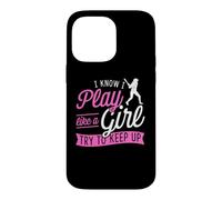 Custodia per iPhone 14 Pro Max So che gioco come una ragazza cerca di tenere il passo Baseball Girl