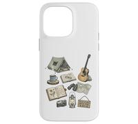 Custodia per iPhone 14 Pro Max Solo Nature - Diario da campeggio, vintage, con icone della foresta