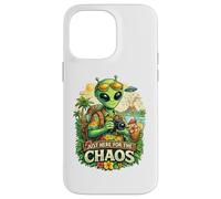 Custodia per iPhone 14 Pro Max Solo qui per il caos Divertente turista alieno