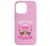 Custodia per iPhone 14 Pro Max Sorry Girls Mommy Is My Valentine Hearts leopardo e plaid
