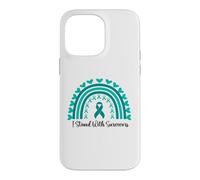 Custodia per iPhone 14 Pro Max Sostengo i sopravvissuti alla consapevolezza delle aggressioni sessuali Boho Rainbow