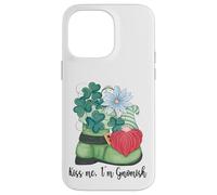 Custodia per iPhone 14 Pro Max St. Patricks Day Gnome And Shamrock Decor For Women Kiss Me