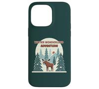 Custodia per iPhone 14 Pro Max Stampa posteriore con alci e foresta invernale