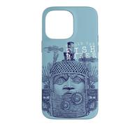 Custodia per iPhone 14 Pro Max Steampunk Aesthetic Macabra Encyclopedia Maya Statue
