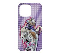 Custodia per iPhone 14 Pro Max Steel Ball Run Johnny on Horseback with Show Logo Anime