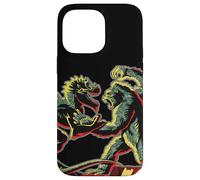 Custodia per iPhone 14 Pro Max Stencil Mash Geek tra King Kong Skull Island e Gaw MonsterVerse