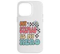 Custodia per iPhone 14 Pro Max Stepdad Hero Cute Retro Floral Fathers Day Appreciation