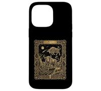 Custodia per iPhone 14 Pro Max Stile carta dei tarocchi dell'oroscopo dello zodiaco del Toro
