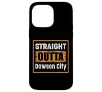 Custodia per iPhone 14 Pro Max Straight Outta Dawson City USA retrò invecchiato vintage humo