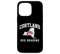 Custodia per iPhone 14 Pro Max SUNY Cortland Red Dragons New York State
