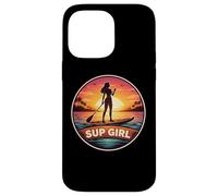Custodia per iPhone 14 Pro Max SUP Girl Woman Standup Paddleboard Stand Up Paddle Cute