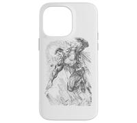 Custodia per iPhone 14 Pro Max Superman Pencil City To Space Sketch