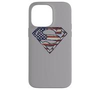 Custodia per iPhone 14 Pro Max Superman Wartorn US Flag