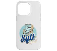 Custodia per iPhone 14 Pro Max Sylt Mare del Nord Germania Isola Sedia spiaggia Souvenir