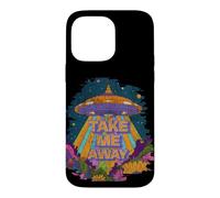 Custodia per iPhone 14 Pro Max Take Me Away UFO Retro Alien Space Quote