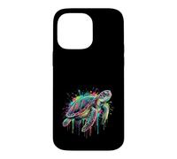 Custodia per iPhone 14 Pro Max Tartarughe del mondo Color Splash Paint Art