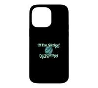 Custodia per iPhone 14 Pro Max Teal If I'm sitting I'm Knitting Yarn Ball illustrazione