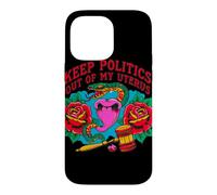 Custodia per iPhone 14 Pro Max Tenere la politica fuori dalle rose serpente utero