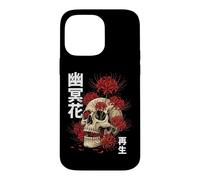 Custodia per iPhone 14 Pro Max Teschio Giglio Ragno Giapponese Giappone