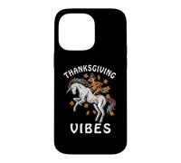 Custodia per iPhone 14 Pro Max Thanksgiving Vibes Turkey Riding Unicorn Thankful Family