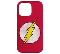 Custodia per iPhone 14 Pro Max The Flash Logo Distressed White & Yellow