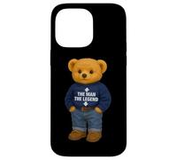 Custodia per iPhone 14 Pro Max The Man The Legend Funny Teddy Bear Humor Quotes Sayings