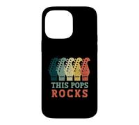 Custodia per iPhone 14 Pro Max This Pops Rocks Chitarra Vintage Festa del Papà Retro Music Lover