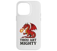 Custodia per iPhone 14 Pro Max Thou Art - Drago rosso potente con fiato di fuoco