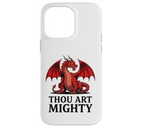 Custodia per iPhone 14 Pro Max Thou Art Mighty Drago Rosso