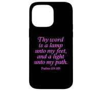 Custodia per iPhone 14 Pro Max Thy Word Is A Lamp Unto My Feet Salmi 119:105 Versetto di fede