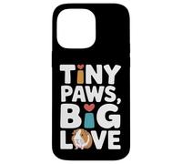 Custodia per iPhone 14 Pro Max Tiny Paws Big Love - Porcellino d'India