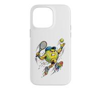 Custodia per iPhone 14 Pro Max Top Spin Tennis Ball Ice Cream Drip Rainbow Racket Colorful