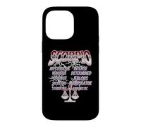 Custodia per iPhone 14 Pro Max Tratti dello Scorpione Zodiaco Astrologia Retro Citazione
