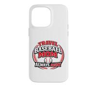 Custodia per iPhone 14 Pro Max Travel Baseball Mom Always Away Divertente Sport Mamma