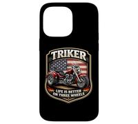 Custodia per iPhone 14 Pro Max Triker Life Is Better On Tre Ruote Motociclista USA