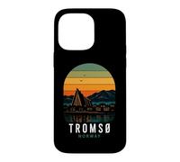 Custodia per iPhone 14 Pro Max Tromso Norvegia Aurora boreale Norvegese Neve Retro Oslo Nor
