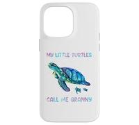Custodia per iPhone 14 Pro Max Turtle Watercolor Sea Ocean My Turtles Call Me Granny