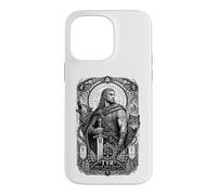 Custodia per iPhone 14 Pro Max Tyr Norse God War Justice Wolf Rune Mitologia Arte
