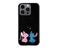 Custodia per iPhone 14 Pro MAX Ufficiale di Lilo & Stitch Bacio Silicone Nero per proteggere il tuo cellulare. Scegli il tipo di cover che ti piace di più con licenza ufficiale Disney