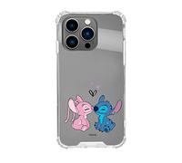 Custodia per iPhone 14 Pro MAX Ufficiale di Lilo & Stitch Bacio Specchio Argento per proteggere il tuo cellulare. Scegli il tipo di custodia che ti piace di più con licenza ufficiale Disney
