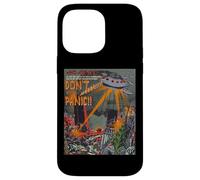 Custodia per iPhone 14 Pro Max Ufo Flying Saucer Invasion 1950 Sience Fiction Abduction