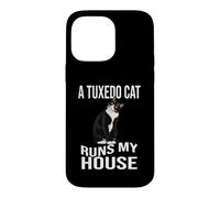 Custodia per iPhone 14 Pro Max Un gatto smoking corre la mia casa Il capo della mia casa