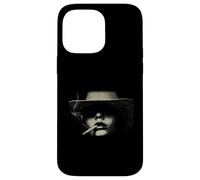 Custodia per iPhone 14 Pro Max Uomo Misterioso Con Sigaretta In Cappello Fedora