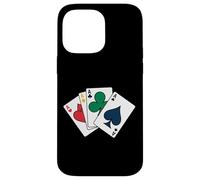 Custodia per iPhone 14 Pro Max Usura di stile del casinò del poker delle carte da gioco di quattro assi per il tee