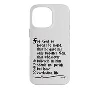 Custodia per iPhone 14 Pro Max Vangelo Giovanni 3:16 Intero versetto nella versione di Re Giacomo KJV