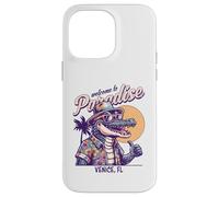 Custodia per iPhone 14 Pro Max Venezia Florida Paradise Alligator Retro Style Design