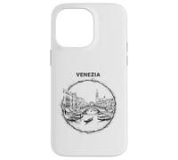 Custodia per iPhone 14 Pro Max Venezia Italia Schizzo Rialto Ponte Gondola Art