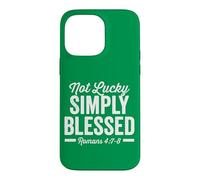 Custodia per iPhone 14 Pro Max Versetto della Bibbia verde non fortunato semplicemente benedetto di San Patrizio Fede