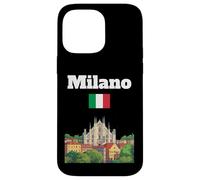 Custodia per iPhone 14 Pro Max Viaggio Milano Italia souvenir Milano vacanza bandiera italiana