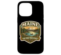 Custodia per iPhone 14 Pro Max Viaggio ricordo dei visitatori del Maine The Pine Tree State